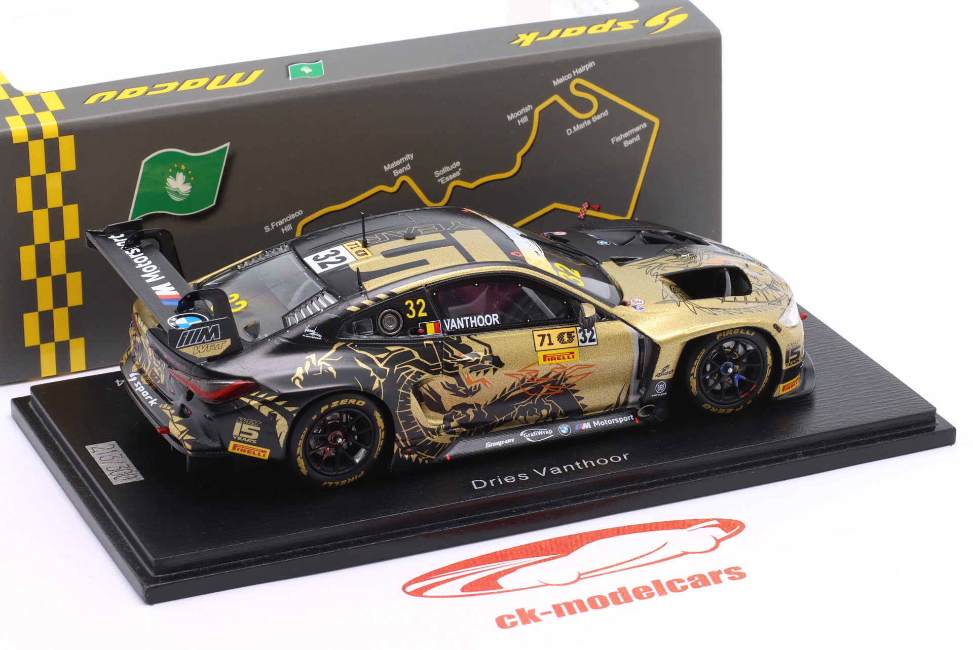 BMW M4 GT3 #32 FIA GT World Cup Macau 2024 Dries Vanthoor 1:43 Spark