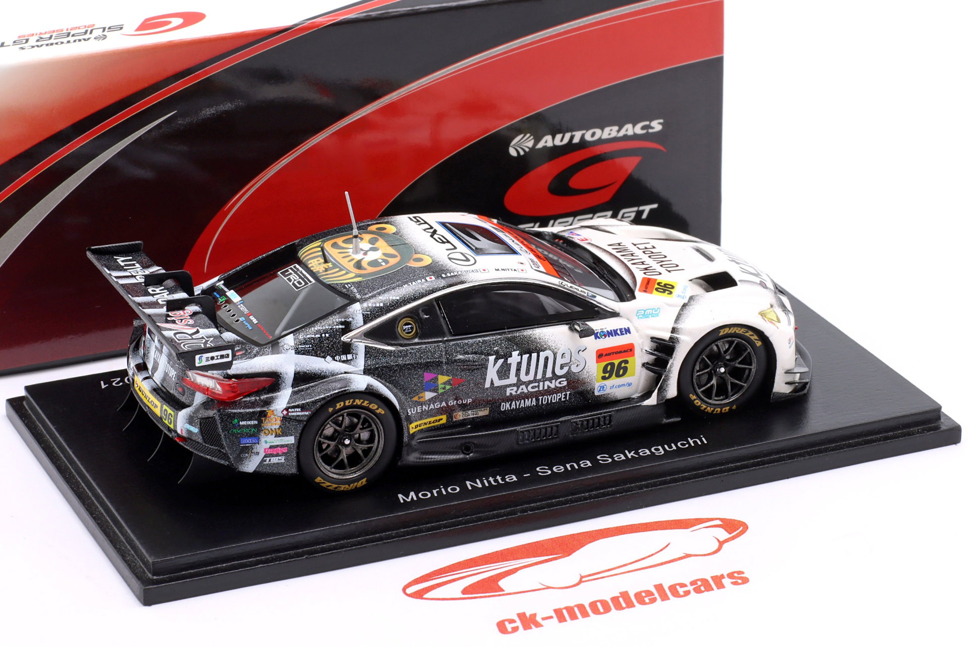 Lexus RC F GT3 #96 Super GT serie 2021 Nitta, Sakaguchi 1:43 Spark