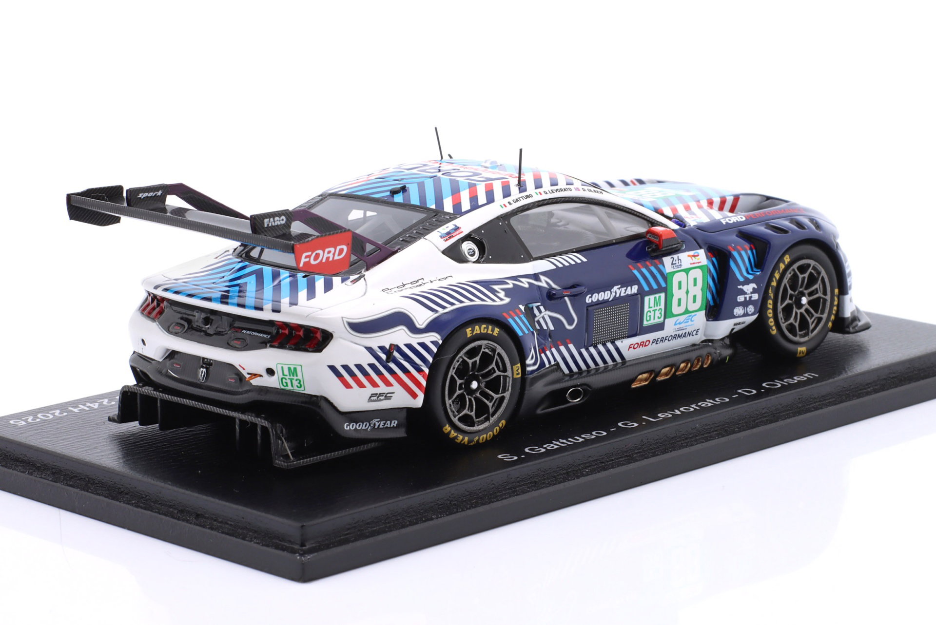 Ford Mustang GT3 #88 24h LeMans 2025 Gattuso, Levorato, Olsen 1:43 Spark