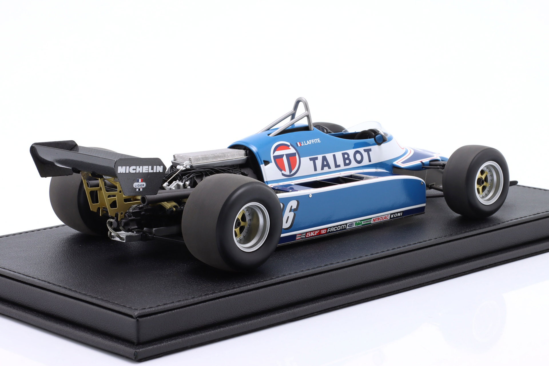 Jacques Laffite Ligier JS17B #26 6. USA Øst GP formel 1 1982 1:18 GP Replicas