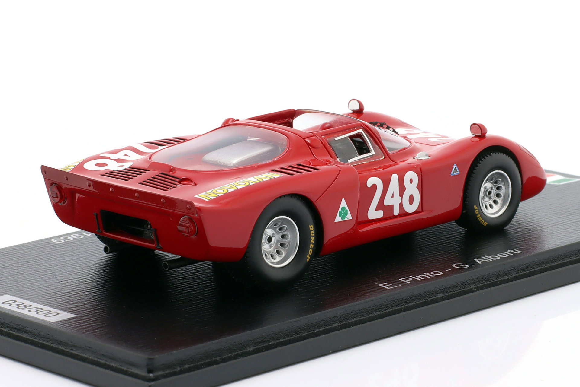 Alfa Romeo T33/2 #248 5th Targa Florio 1969 Pinto, Alberti 1:43 Spark