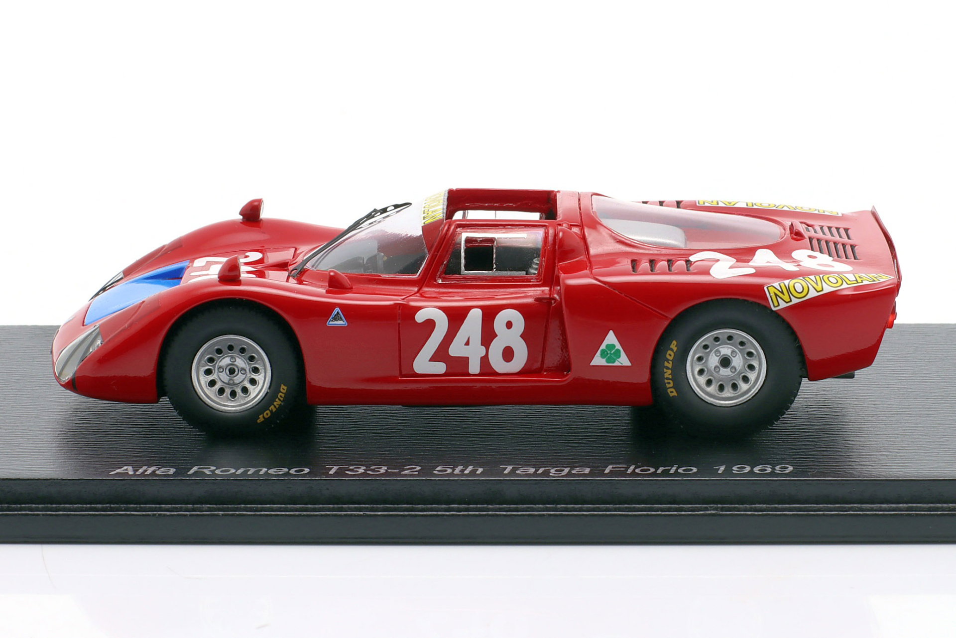 Alfa Romeo T33/2 #248 5th Targa Florio 1969 Pinto, Alberti 1:43 Spark
