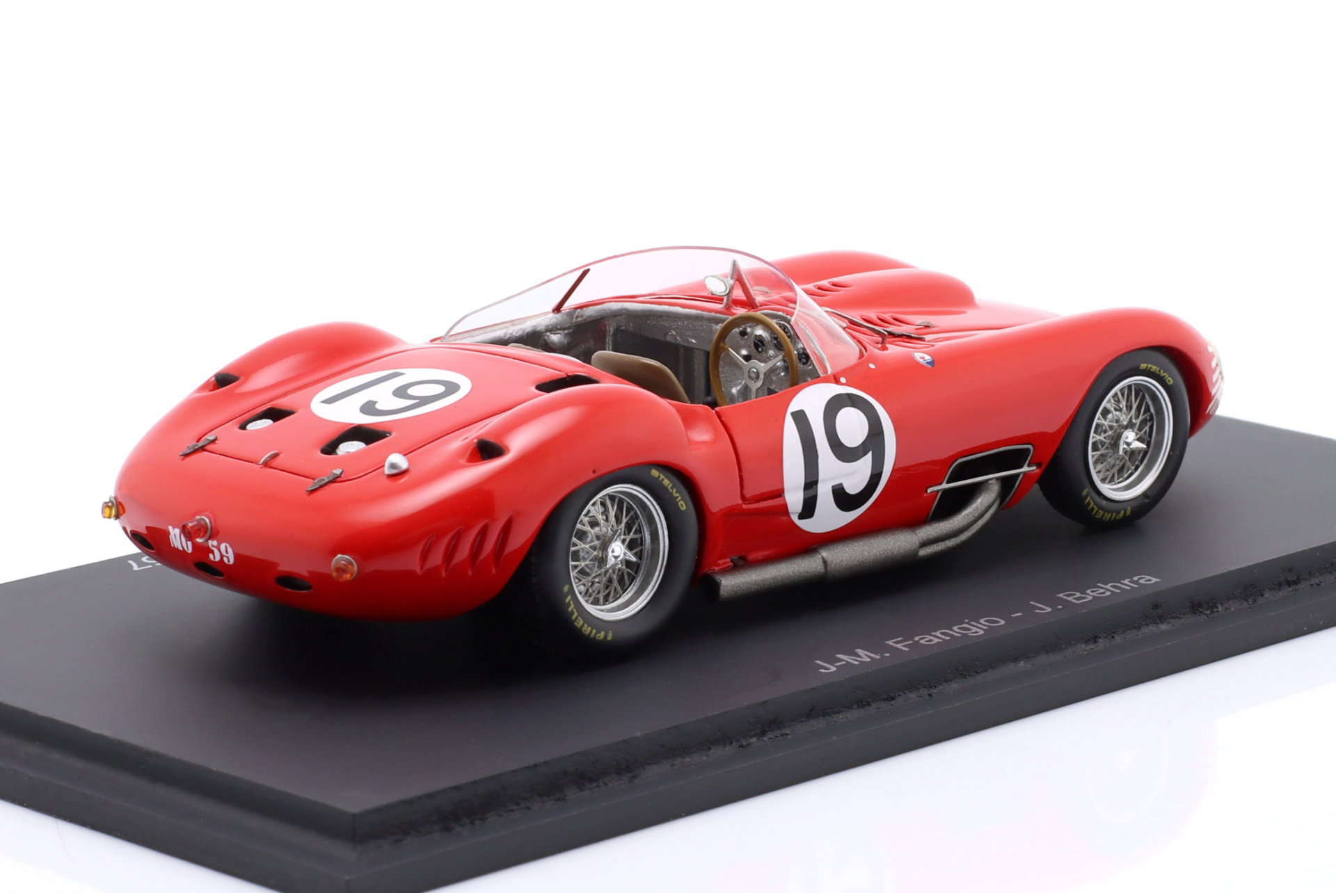 Maserati 450S #19 ganador 12h Sebring 1957 Behra, Fangio 1:43 Spark