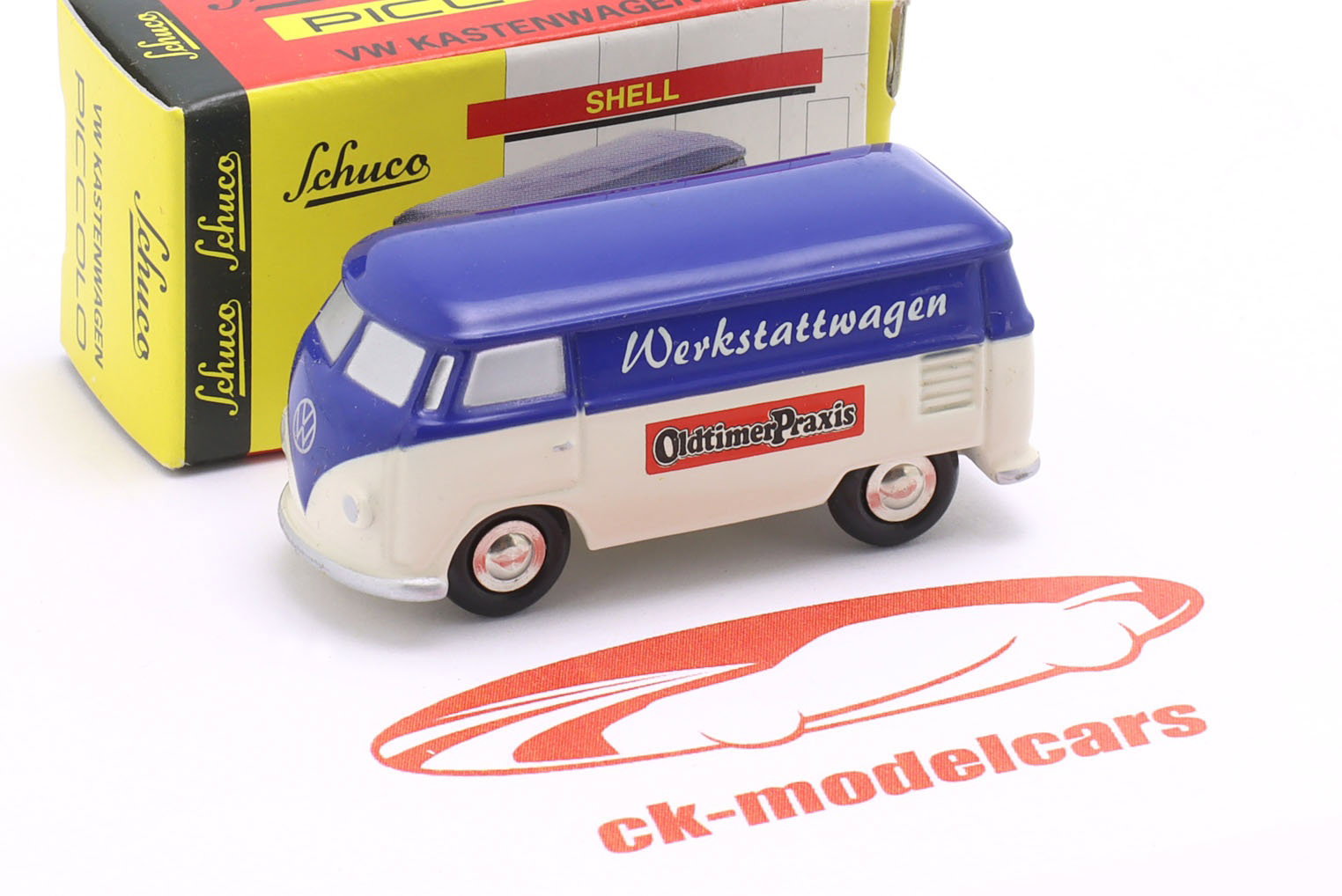 Volkswagen VW T1 Bulli furgoneta panel blanco / azul 1:90 Schuco Piccolo