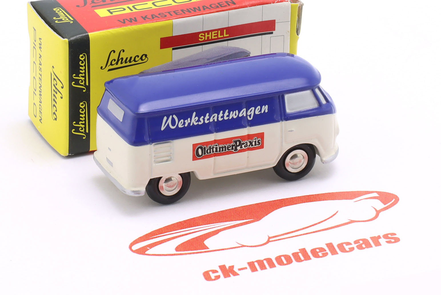 Volkswagen VW T1 Bulli furgoneta panel blanco / azul 1:90 Schuco Piccolo
