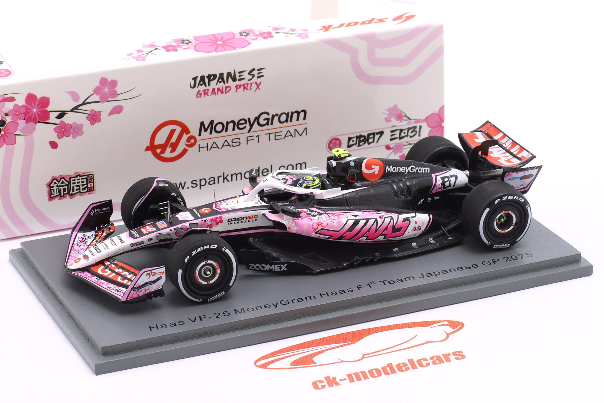 Oliver Bearman Haas VF-25 #87 10th Japón GP fórmula 1 2025 1:43 Spark