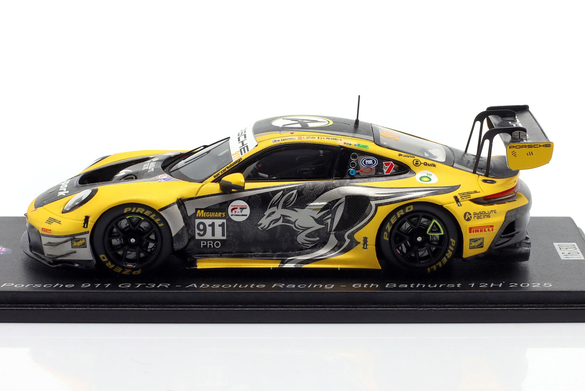Porsche 911 GT3 R #911 6. 12h Bathurst 2025 Absolute Racing 1:43 Spark