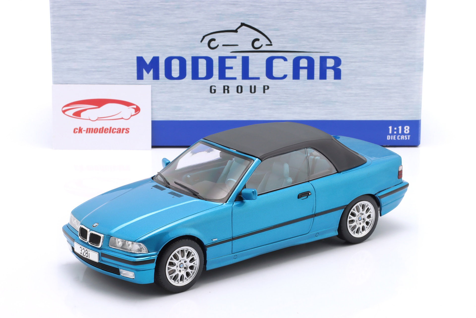 激レア！！ E36 320d 1:18 ミニカー ModelCarGroup 1:18 BMW 3er (E36) Cabriolet 建設年 1996 青