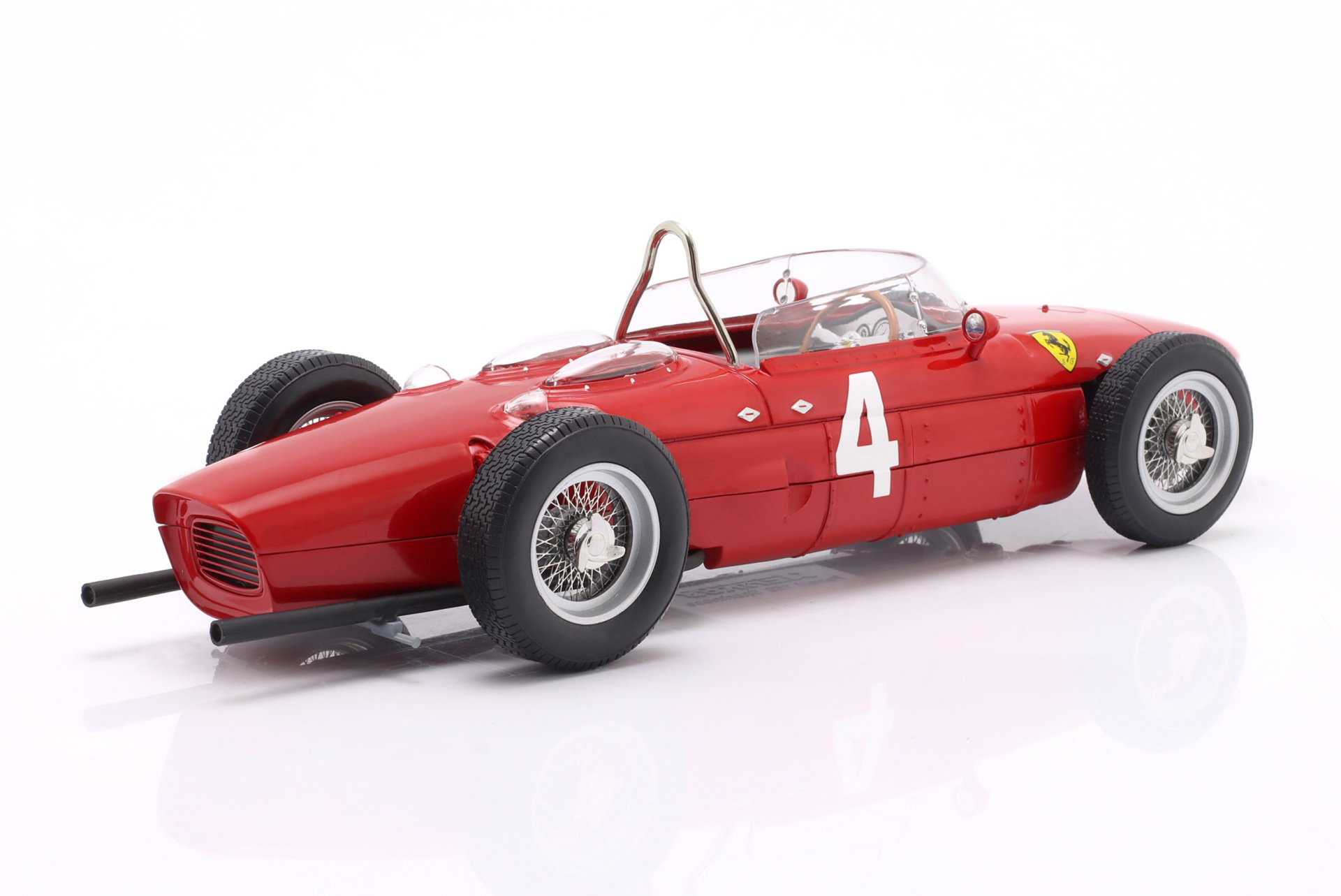 Graf Berghe v. Trips Ferrari 156 Sharknose #4 ganhador Britânico GP fórmula 1 1961 1:18 WERK83