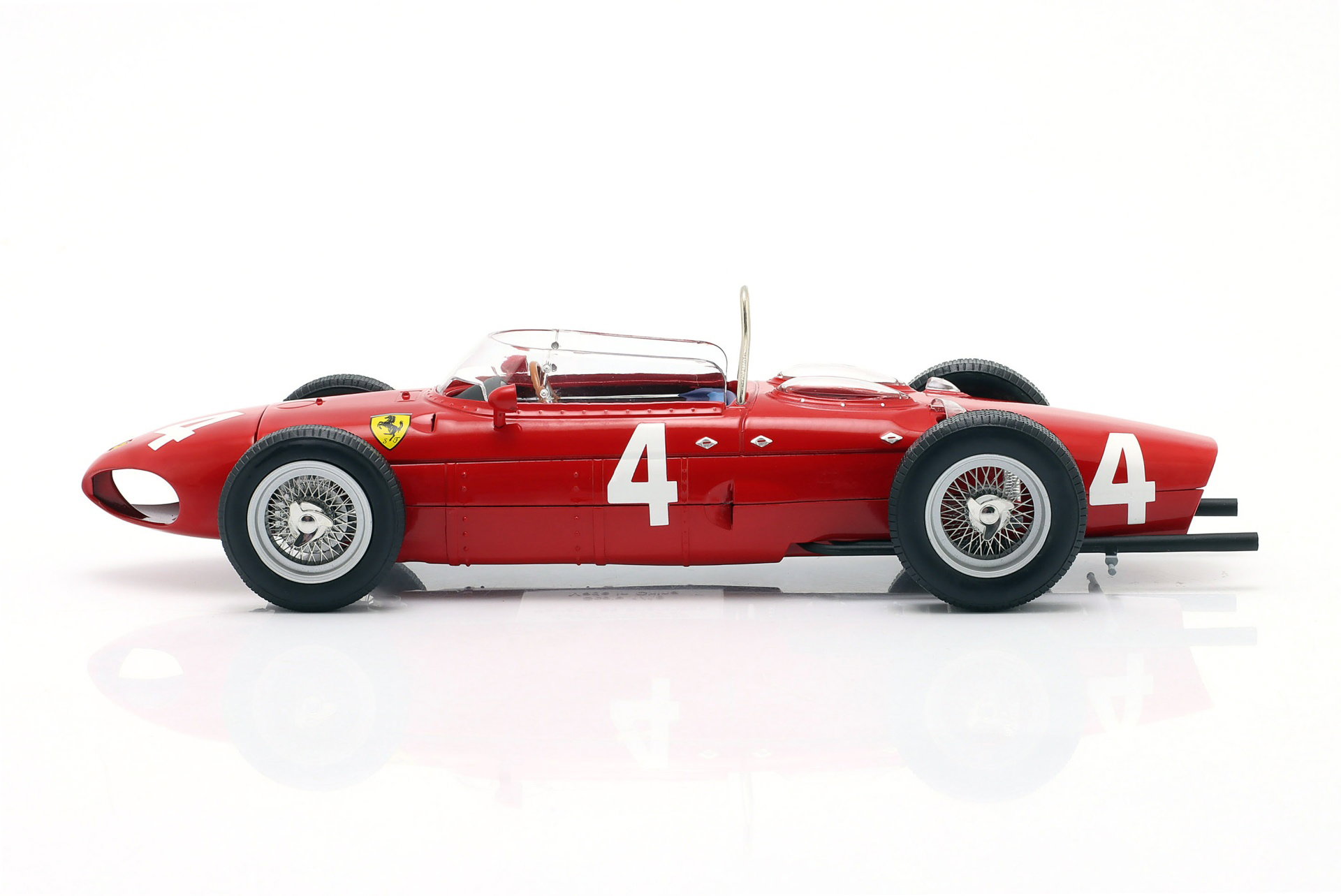 Graf Berghe v. Trips Ferrari 156 Sharknose #4 ganhador Britânico GP fórmula 1 1961 1:18 WERK83