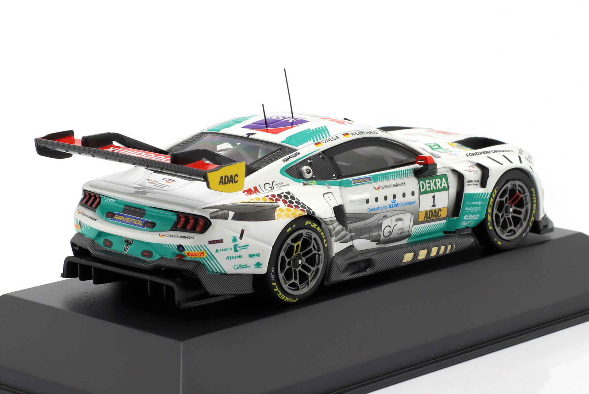 Ford Mustang GT3 #1 ADAC GT Mestres campeão 2025 Owega, Wiebelhaus 1:43 Ixo