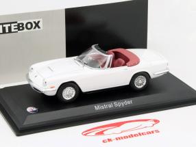 玛莎拉蒂 米斯特拉尔 敞篷跑车 Spyder 白色 1:43 WhiteBox