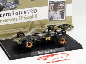 Emerson Fittipaldi Lotus 72D #8 Campeón del Mundo Fórmula 1 1972 1:43 Altaya