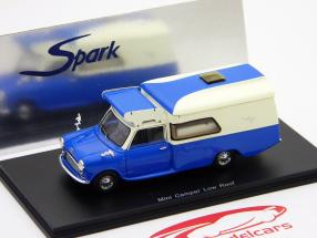 Mini Cooper Camper Low Rof / Campingmobil blue-white 1:43 Spark