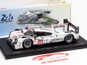Porsche 919 Hybrid #19 winnaar 24h LeMans 2015 Hülkenberg, Tandy, Bamber 1:43 Spark