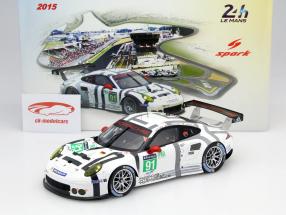 Porsche 911 RSR #91 24h LeMans 2015 Lietz, Christensen, Bergmeister 1:18 Spark