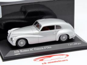 Alfa Romeo 6C Freccia d'Oro год 1947 серебряный 1:43 Minichamps