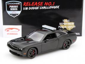 Dodge Challenger SRT8 Texas Highway Patrol 2012 negro 1:18 GMP