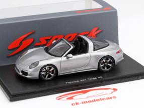 Porsche 911 (991) Targa 4S année 2015 argent 1:43 Spark