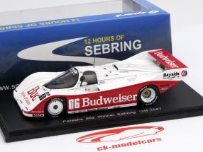 Porsche 962 #86 ganador 12h Sebring 1987 Mass, Rahal 1:43 Spark