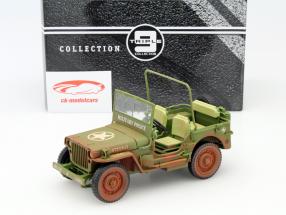 Jeep Willy's military police Dirty Version Year 1941 green 1:18 Triple9