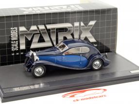 Bugatti Type 46 Superprofile Coupe anno 1930 blu / blu scuro 1:43 Matrix