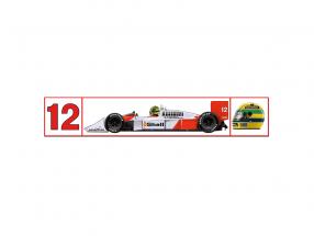 Ayrton Senna sticker McLaren MP4/4 World Champion formula 1