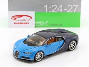 Bugatti Chiron year 2017 light blue / dark blue 1:24 Welly