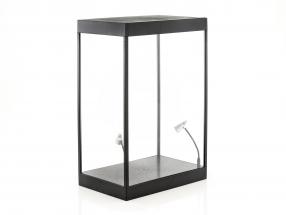 Single display case with 2 movable Led Lamps for figures scale 1:6 black Triple9