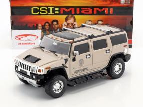 Horatio's Hummer H2 anno di costruzione 2003 serie TV CSI Miami (2002-2012) grigio chiaro metallico 1:18 Greenlight