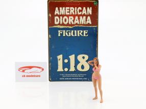 calendário menina março em bikini 1:18 American Diorama