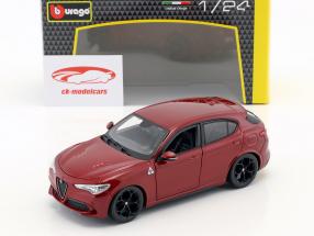 Alfa Romeo Stelvio year 2017 red 1:24 Bburago