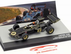 E. Fittipaldi Lotus 72D #8 ganhador Britânico GP fórmula 1 Campeão mundial 1972 1:43 Altaya