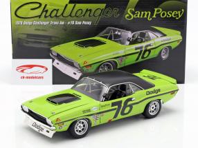 Dodge Challenger Trans Am #76 Opførselsår 1970 Sam Posey  grøn / sort 1:18 GMP