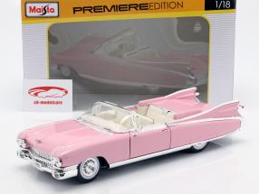 Cadillac Eldorado Biarritz År 1959 lyserød 1:18 Maisto