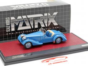 Bugatti Type 57 S Corsica Roadster Malcolm Campbell año de construcción 1937 azul 1:43 Matrix