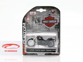 Harley-Davidson FXSTB Night Train Bouwjaar 2002 zwart 1:24 Maisto
