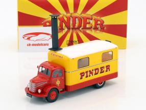 Unic ZU 51 厨房 卡车 Pinder 马戏团 建造年份 1952 黄 / 红 1:43 Direkt Collections