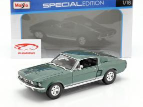 Maisto 1:18 フォードマスタングGTAファストバック1967年緑分