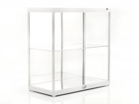 Doppelvitrine mit LED-Beleuchtung für Modellautos im Maßstab 1:18 weiß Triple9