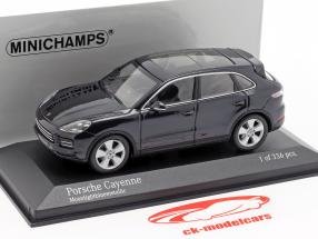 Porsche Cayenne Bouwjaar 2017 donkerblauw metalen 1:43 Minichamps