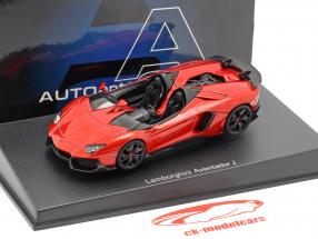 Lamborghini Aventador J Roadster År 2012 rød / sort 1:43 AUTOart