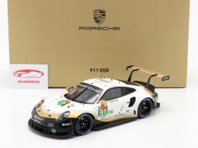 Porsche 911 RSR #91 campeón de la marca 24h LeMans 2019 con escaparate 1:18 Spark