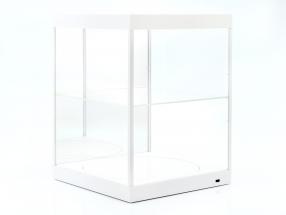 vitrine met LED-verlichting, spiegel en draaischijf voor schaal 1:18 wit Triple9