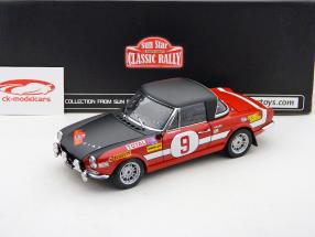 Fiat 124 Abarth #9 Trombotto Winnaar Rallye dell' Isola d'Elba 1971 1:18 SunStar