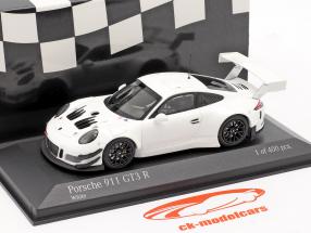Porsche 911 (991) GT3 R Plain Body Version 2018 hvid 1:43 Minichamps