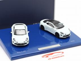 2-Car Set Alpine A110 Pure & A110S Bouwjaar 2019 Wit 1:43 Norev