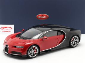 Bugatti Chiron Byggeår 2017 rød / sort 1:12 AUTOart