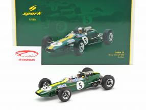 Jim Clark Lotus 33 #5 Verdensmester Storbritanien GP formel 1 1965 1:18 Spark