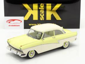 Ford Taunus 17M P2 Année de construction 1957 jaune clair / blanc 1:18 KK-Scale